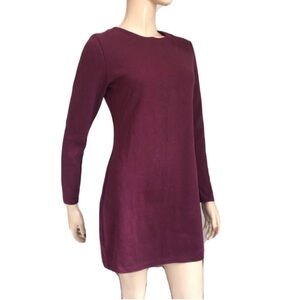 ZARA Collection burgundy long sleeve short dress